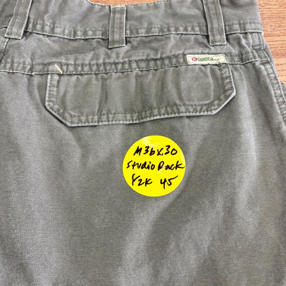 Gander Mountain Mens 36x30 Convertible Cargo Pants Olive Green Y2K Zip Off Leg - Picture 9 of 9